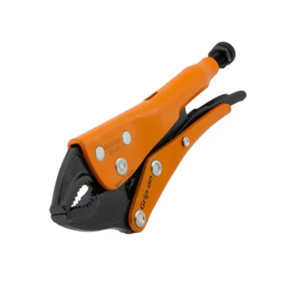 Grip-on 5in. Locking Pliers, 1-1/8in. Jaw Opening, Curved Jaws With Wire Cutter 121-05