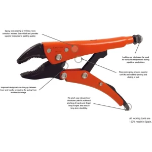 Grip-on 5in. Locking Pliers, 1-1/8in. Jaw Opening, Straight Jaws 112-05 - view 3