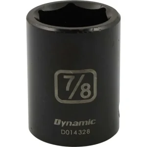 Dynamic Tools 1/2in. Drive 6 Point SAE 7/8in. Standard Length Impact Socket D014328