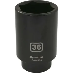 Dynamic Tools 1/2in. Drive 6 Point Metric 36mm Deep Length Impact Socket D014236