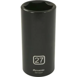 Dynamic Tools 1/2in. Drive 6 Point Metric 27mm Deep Length Impact Socket D014227