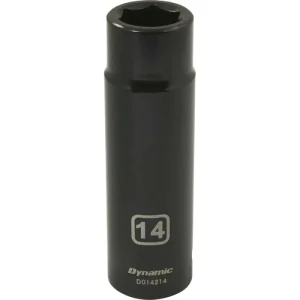 Dynamic Tools 1/2in. Drive 6 Point Metric 14mm Deep Length Impact Socket D014214