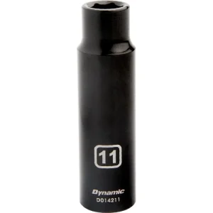 Dynamic Tools 1/2in. Drive 6 Point Metric 11mm Deep Length Impact Socket D014211