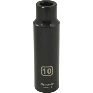 Dynamic Tools 1/2in. Drive 6 Point Metric 10mm Deep Length Impact Socket D014210