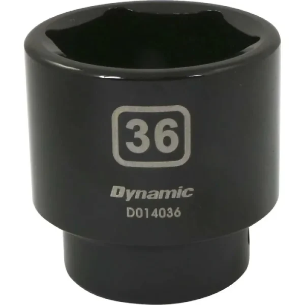 Dynamic Tools 1/2in. Drive 6 Point Metric 36mm Standard Length Impact Socket D014036