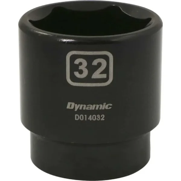 Dynamic Tools 1/2in. Drive 6 Point Metric 32mm Standard Length Impact Socket D014032