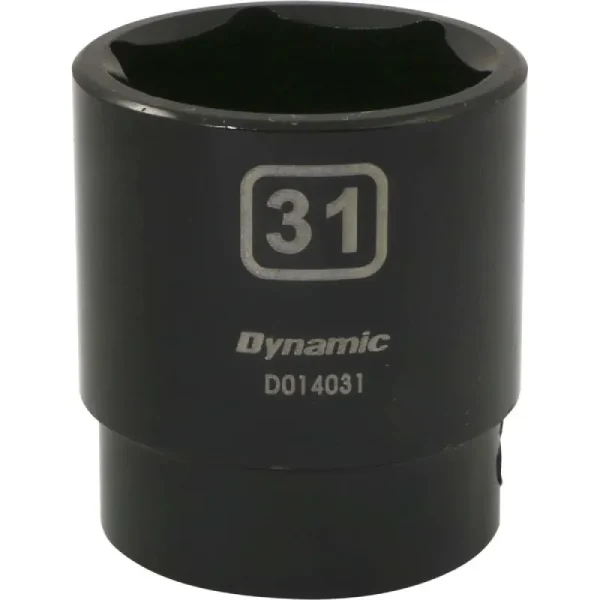 Dynamic Tools 1/2in. Drive 6 Point Metric 31mm Standard Length Impact Socket D014031