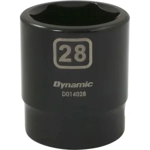 Dynamic Tools 1/2in. Drive 6 Point Metric 28mm Standard Length Impact Socket D014028