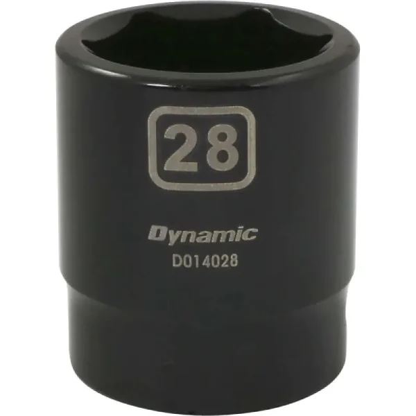 Dynamic Tools 1/2in. Drive 6 Point Metric 28mm Standard Length Impact Socket D014028