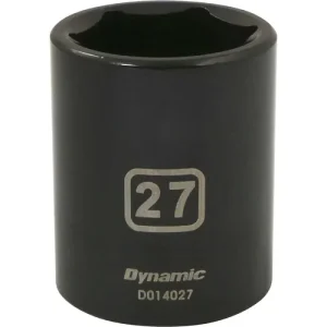 Dynamic Tools 1/2in. Drive 6 Point Metric 27mm Standard Length Impact Socket D014027