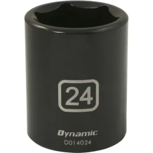 Dynamic Tools 1/2in. Drive 6 Point Metric 24mm Standard Length Impact Socket D014024