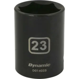 Dynamic Tools 1/2in. Drive 6 Point Metric 23mm Standard Length Impact Socket D014023