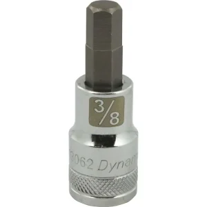 Dynamic Tools 1/2in. Drive SAE Hex Head 3/8in. Bit Standard Length Chrome Finish Socket D013062