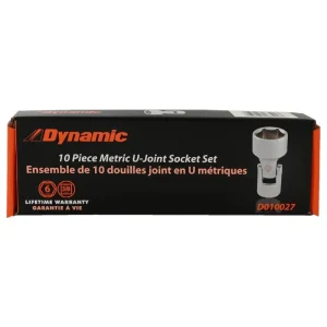 Dynamic Tools 3/8in. Drive 10 Piece 6 Point Metric Universal Joint Socket Set 10mm – 19mm D010027 - view 4