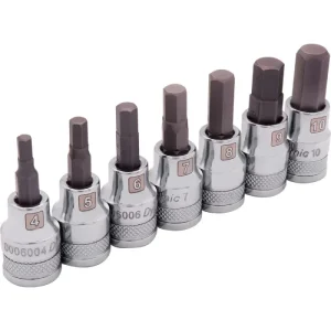Dynamic Tools 3/8in. Drive 7 Piece Metric Standard Hex Socket Set 4mm – 10mm D010016