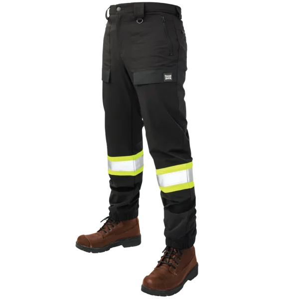 Tough Duck Men’s Comfort Fit Free Stretch Safety Jogger Reflective (SP101)