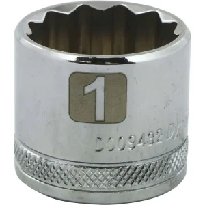 Dynamic Tools 3/8in. Drive 12 Point SAE 1in. Standard Length Chrome Finish Socket D009432