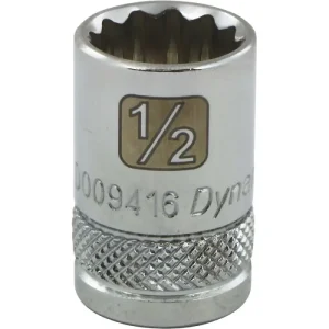 Dynamic Tools 3/8in. Drive 12 Point SAE 1/2in. Standard Length Chrome Finish Socket D009416
