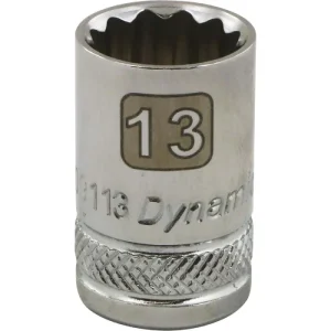 Dynamic Tools 3/8in. Drive 12 Point Metric 13mm Standard Length Chrome Finish Socket D009113