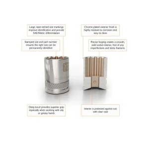Dynamic Tools 3/8in. Drive 12 Point Metric 8mm Standard Length Chrome Finish Socket D009108 - view 3