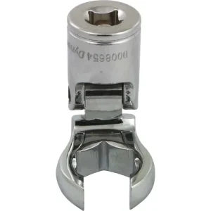 Dynamic Tools 3/8in. Drive SAE 3/4in. Flex Head Crow Foot Flare Nut Socket Chrome Finish D008654