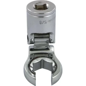 Dynamic Tools 3/8in. Drive SAE 5/8in. Flex Head Crow Foot Flare Nut Socket Chrome Finish D008650 - view 2