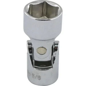 Dynamic Tools 3/8in. Drive 6 Point SAE 5/8in. Universal Joint Socket Chrome Finish D008620