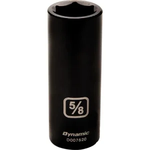 Dynamic Tools 3/8in. Drive 6 Point SAE 5/8in. Deep Length Impact Socket D007520
