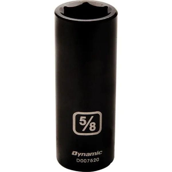 Dynamic Tools 3/8in. Drive 6 Point SAE 5/8in. Deep Length Impact Socket D007520