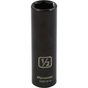 Dynamic Tools 3/8in. Drive 6 Point SAE 1/2in. Deep Length Impact Socket D007516