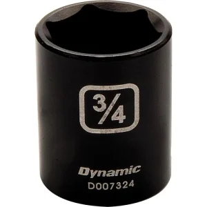 Dynamic Tools 3/8in. Drive 6 Point SAE 3/4in. Standard Length Impact Socket D007324