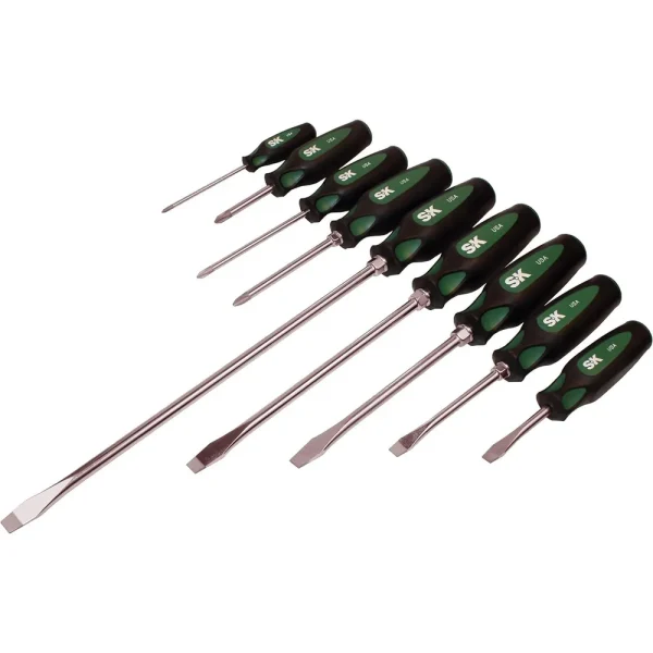 SK Tools 9 Piece Cushiongrip Combination Screwdriver Set (86007)