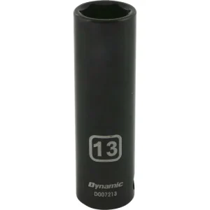 Dynamic Tools 3/8in. Drive 6 Point Metric 13mm Deep Length Impact Socket D007213