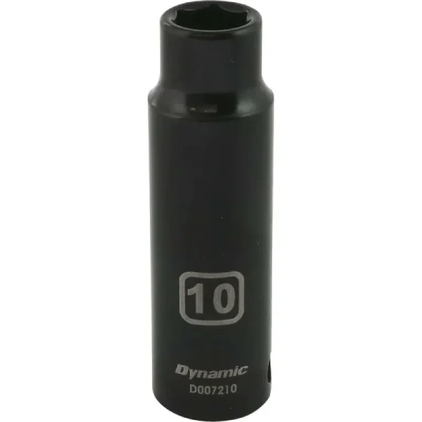 Dynamic Tools 3/8in. Drive 6 Point Metric 10mm Deep Length Impact Socket D007210