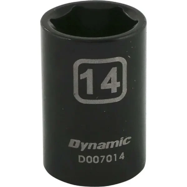 Dynamic Tools 3/8in. Drive 6 Point Metric 14mm Standard Length Impact Socket D007014