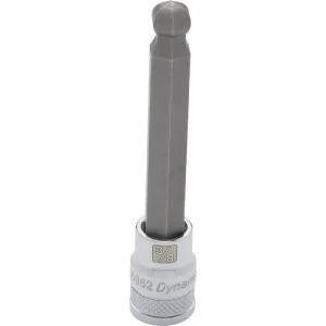 Dynamic Tools 3/8in. Drive SAE Hex Head 3/8in. Long Ball Nose Chrome Finish Socket D006962