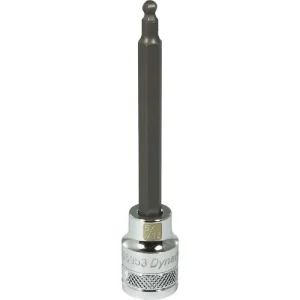 Dynamic Tools 3/8in. Drive SAE Hex Head 5/32in. Long Ball Nose Chrome Finish Socket D006953