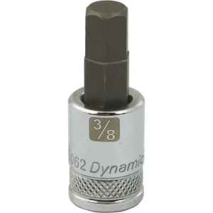 Dynamic Tools 3/8in. Drive SAE Hex Head 3/8in. Bit Standard Length Chrome Finish Socket D006062