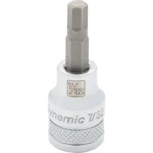 Dynamic Tools 3/8in. Drive SAE Hex Head 7/32in. Bit Standard Length Chrome Finish Socket D006056