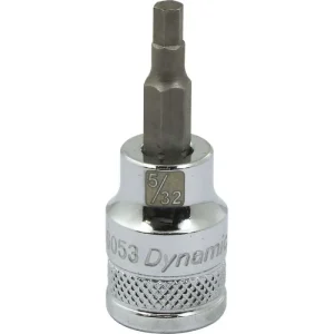 Dynamic Tools 3/8in. Drive SAE Hex Head 5/32in. Bit Standard Length Chrome Finish Socket D006053