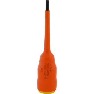 Gray Tools 1/8in. X 3/8in. Drive Extra Long Hex Head 1000V Insulated Socket TW4L-I