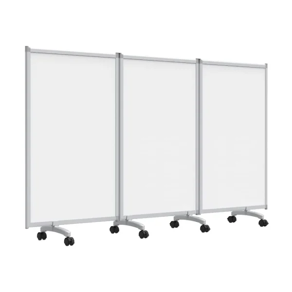 Luxor Workspaces 3-Panel Mobile Magnetic Whiteboard Room Divider (MB9152WW)