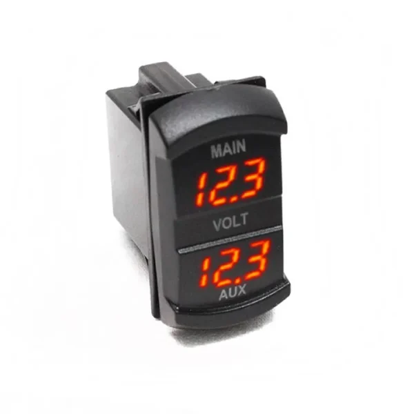 Race Sport Rocker Switch sized Dual Volt Meter 10-60V (1006325)