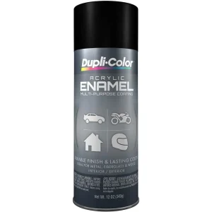 Dupli-Color 12oz Flat Black Acrylic Enamel Spray Paint (DA1605)