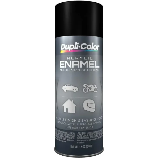 Dupli-Color 12oz Flat Black Acrylic Enamel Spray Paint (DA1605)