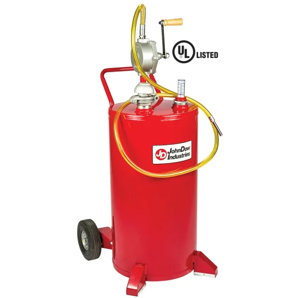 John Dow Industries 25-Gallon UL Listed Steel Gas Caddy with Pump (FC-25GC)