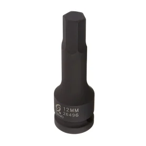 Sunex 1/2″ Dr. 12 mm Hex Drive Impact Socket (26496)