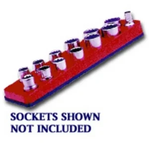 Mechanics Time Saver 714 3/8 in. Drive Magnetic Red Socket Holder 5.5-22mm