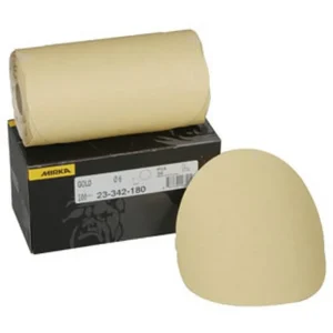 Mirka Abrasives 23-342-180 23 Series Gold 6″ PSA Linkrol Disc, 180-Grit, C-Weight Backing