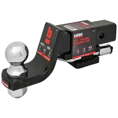 bROK Products 2 Inch Hitch Ball 3 Inch Drop Ball Kit With Lock – 32915
